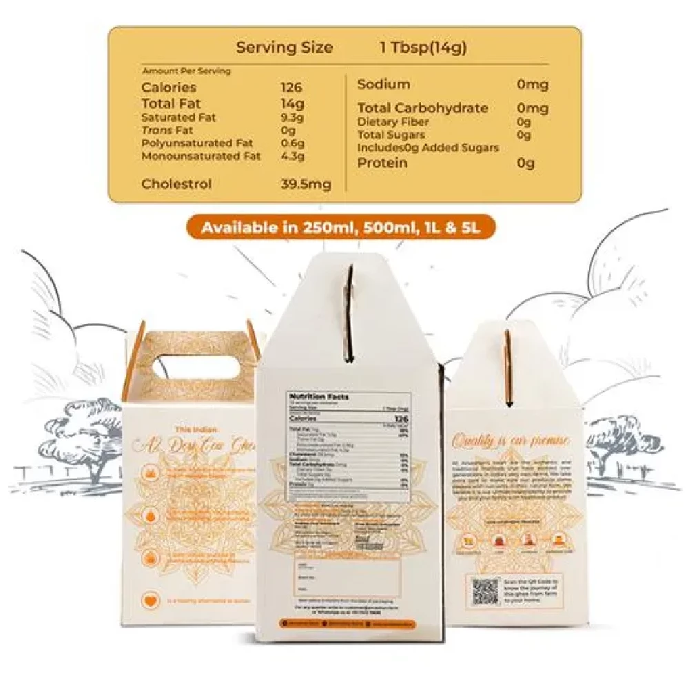 Anveshan A2 Desi Hallikar Cow Ghee - Vedic Bilona Churned From Curd, 1 L Glass Jar-8.webp